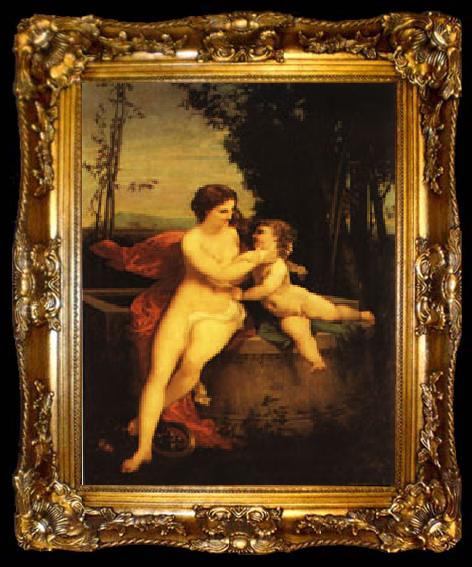 framed  Paul Baudry Fortune and the Young Child, ta009-2